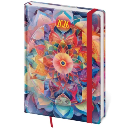Denní diář A5 Vario Kaleidoscope s gumičkou (DV422-16-26)