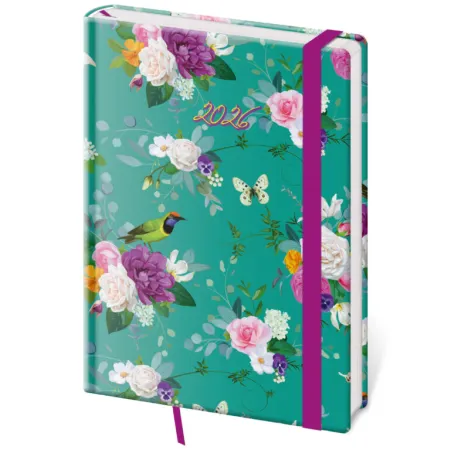 Denní diář A5 Vario Romance s gumičkou (DV422-14-26)