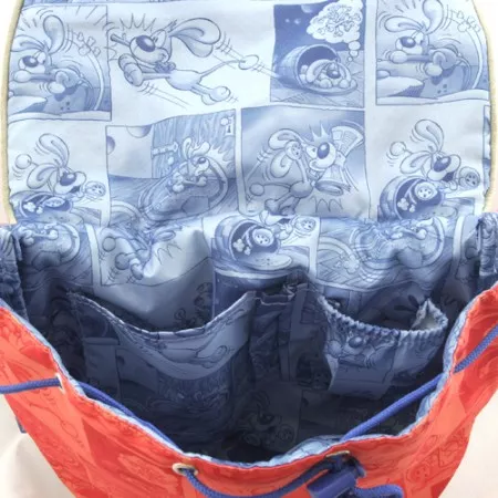 Dětský batoh Bibombl, pejsek s kostičkou, červený