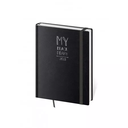 Diář 2018 HELMA DM433-1 My Black týdenní B6 černý