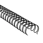 Drátěné kroužkové hřbety, 2:1 - 25,4mm - černé