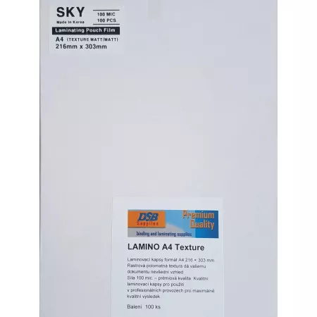 DSB-SKY Laminovací fólie 100mic, A4 - matné s texturou