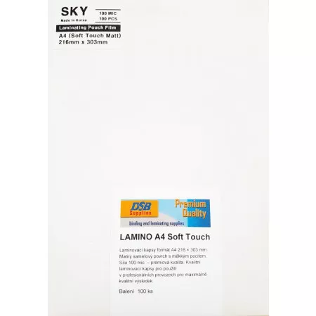 DSB-SKY Laminovací fólie 100mic, A4 - matné Soft Touche