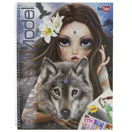 Fantasy Model Omalovánky Top Model Vlk, 275 samolepek a QR kód