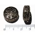 Filigrán, kovový korálek, 18x7mm, otvor 1mm (starostříbro)