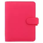 Filofax, Diář Saffiano Fluoro, kapesní, růžová