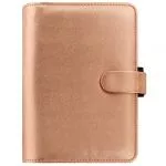 Filofax, Diář Saffiano Metallic, osobní, rose gold