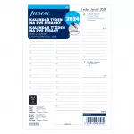 Filofax, Kalendář 2024 A5, týden/2 strany, linky, ČJ+SJ