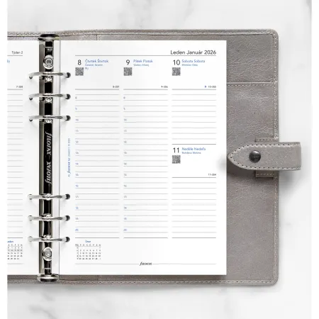 Filofax, Kalendář 2026 A5, týden/2 strany, linky, ČJ + SJ