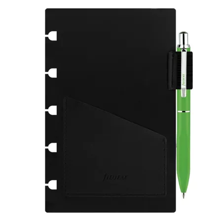 Filofax, Kuličkové pero s poutkem a vkladem pro notebooky, kapesní, limetková