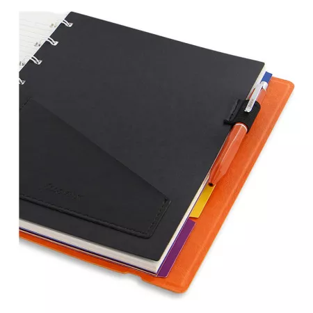 Filofax, Kuličkové pero s poutkem a vkladem pro notebooky, kapesní, oranžová