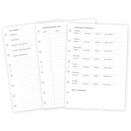 Filofax, Notebook, náplň A5, plánování domácnosti