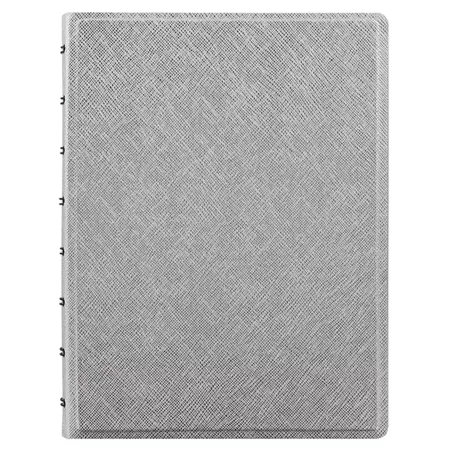Filofax, Notebook Saffiano Metallic, A5, silver