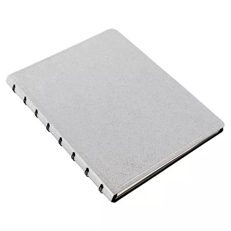 Filofax, Notebook Saffiano Metallic, A5, silver