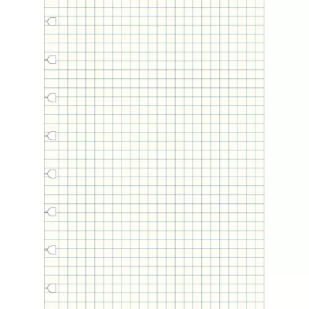 Filofax, Papíry pro notebook, čtverečkované, A5, bílá