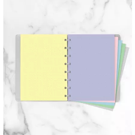 Filofax, Papíry pro notebook, tečkované, A5, mix pastelových barev