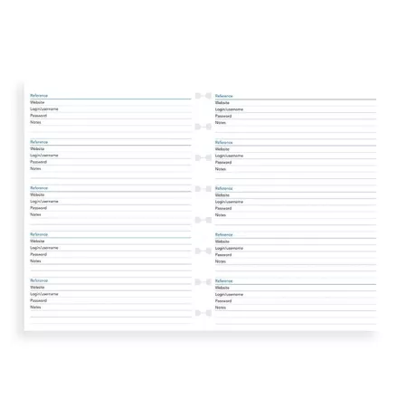 Filofax, Seznam hesel pro notebook, A5, bílá