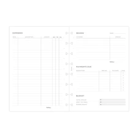 Filofax, Sledování výdajů, A5 Filofax Notebook
