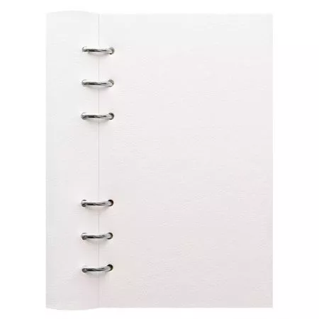 Filofax, Zápisník Clipbook Classic Monochrome, osobní, bílá
