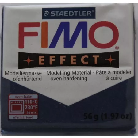 Fimo hmota effect 56 gramů, barva číslo 38 metalická kovového vzhledu safírová modrá