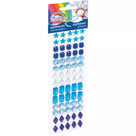 Fiorello kamínky sklíčka 170-2467 modrá mix tvarů
