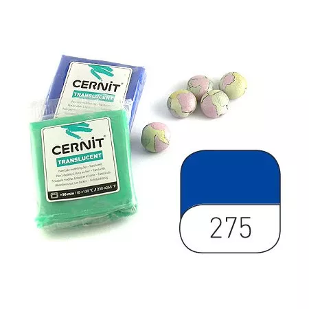 Hmota Cernit 56 gramů, barva číslo 275 safír modrý (zprůsvitní)
