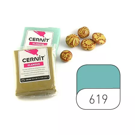 Hmota Cernit 56 gramů, barva číslo 619 třpytivá měděnka