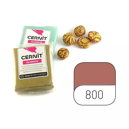 Hmota Cernit 56 gramů, barva číslo 800 třpytivá hnědá