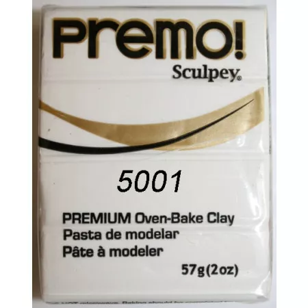 Hmota Premo 57 gramů, barva číslo 5001 základní bílá