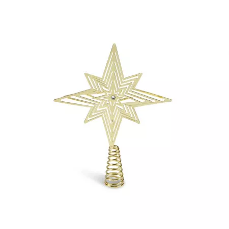 Hvězda špice MFP zlatá vánoční plech 15x21cm 8885953