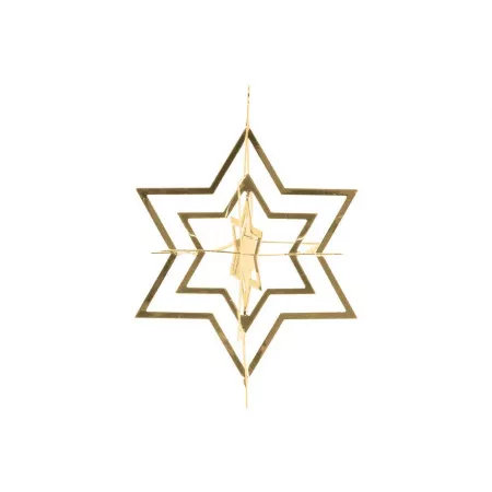 Hvězda zlatá MFP závěs vánoční plech 8x8cm 8885952