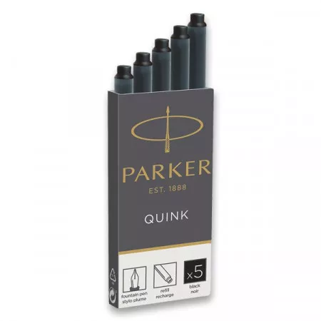 Inkoustové bombičky Parker 5 kusů černé