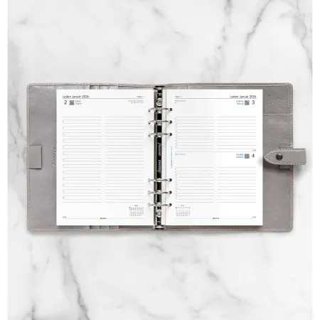 Kalendář 2026 A5, den/1 stranu, linky, ČJ+SJ