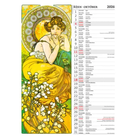 Kalendář Alfons Mucha (N177-26)
