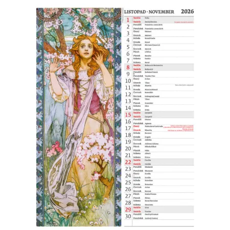 Kalendář Alfons Mucha (N177-26)