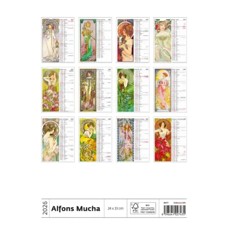 Kalendář Alfons Mucha (N177-26)