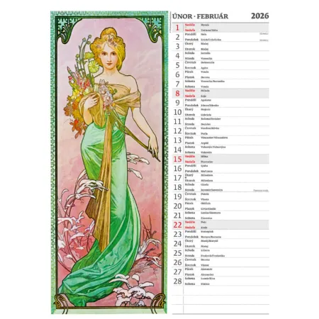 Kalendář Alfons Mucha (N177-26)