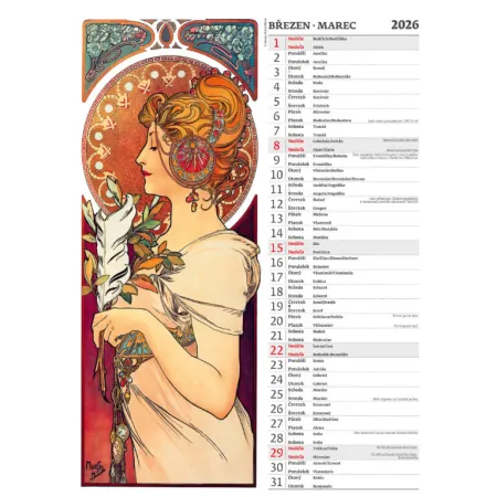 Kalendář Alfons Mucha (N177-26)