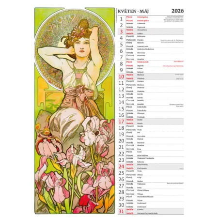 Kalendář Alfons Mucha (N177-26)