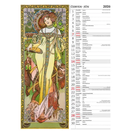 Kalendář Alfons Mucha (N177-26)