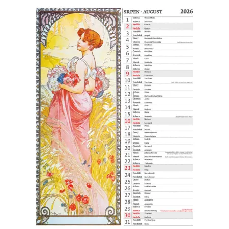 Kalendář Alfons Mucha (N177-26)