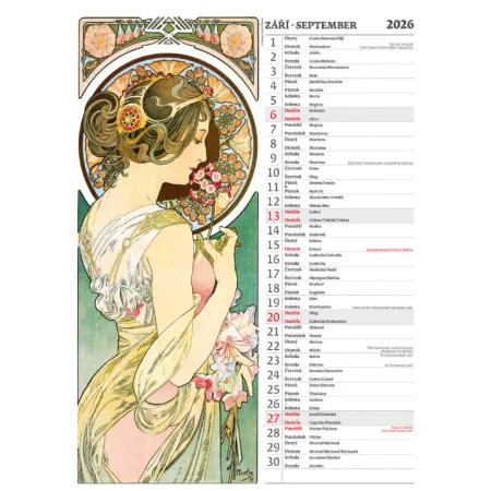 Kalendář Alfons Mucha (N177-26)