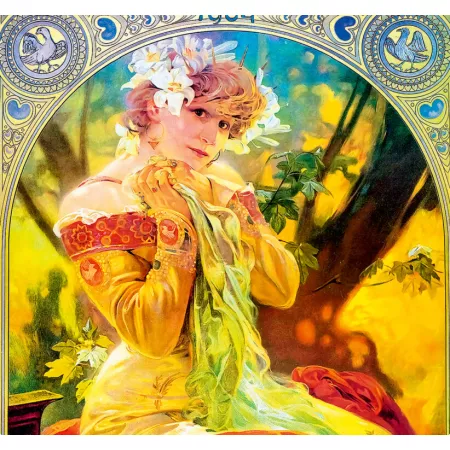 Kalendář Alfons Mucha - vázanka (N194-24)