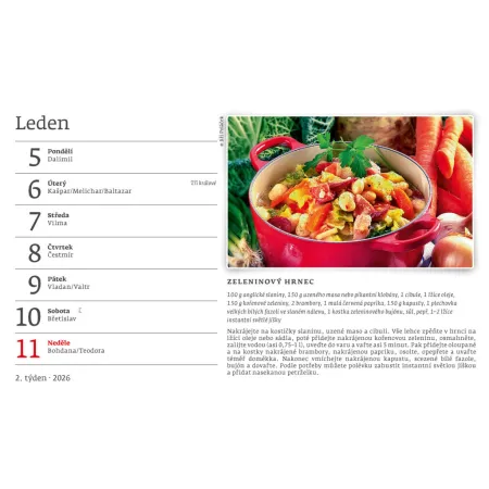 Kalendář Česká kuchyně (S03-26)