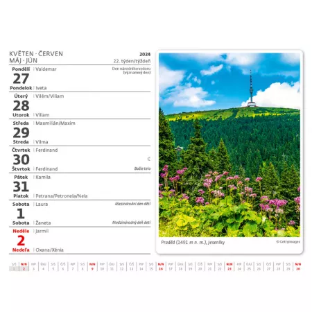 Kalendář České a slovenské hory (SM09-24)