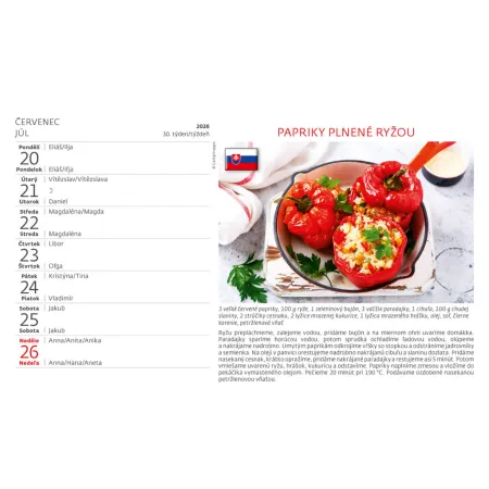 Kalendář Česko-slovenská kuchařka (S04-26)