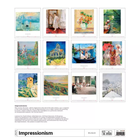 Kalendář Impressionism (N255-25)