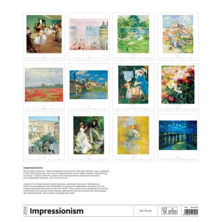 Kalendář Impressionism (N255-26)