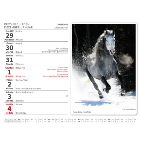 Kalendář Koně (SM14-26)