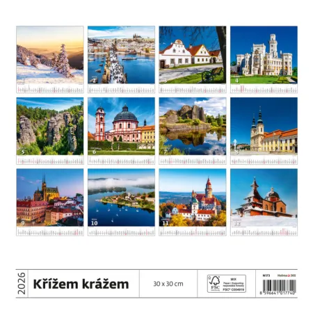 Kalendář Křížem krážem Českou republikou (N173-26)